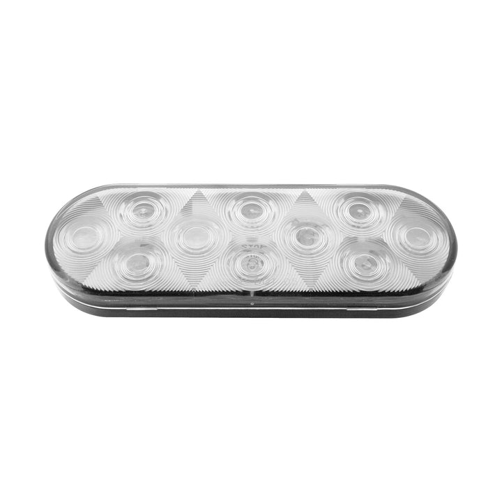 10 LED 6" Oval Turn Signal Light - Amber LED/Clear Lens (Bulk)