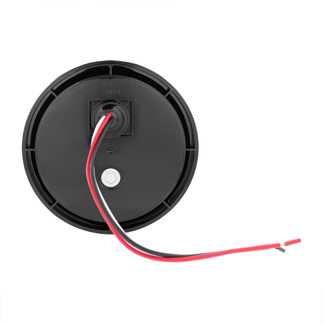 12 LED 4" Round Light (Stop, Turn &amp; Tail) With Heated Lens - Red LED/Red Lens