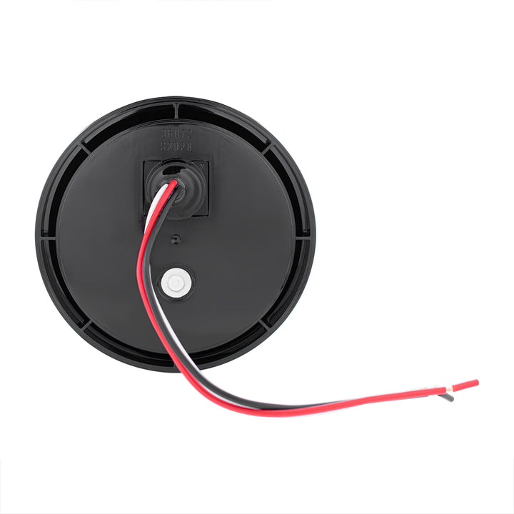 12 LED 4" Round Light (Stop, Turn &amp; Tail) With Heated Lens - Red LED/Red Lens