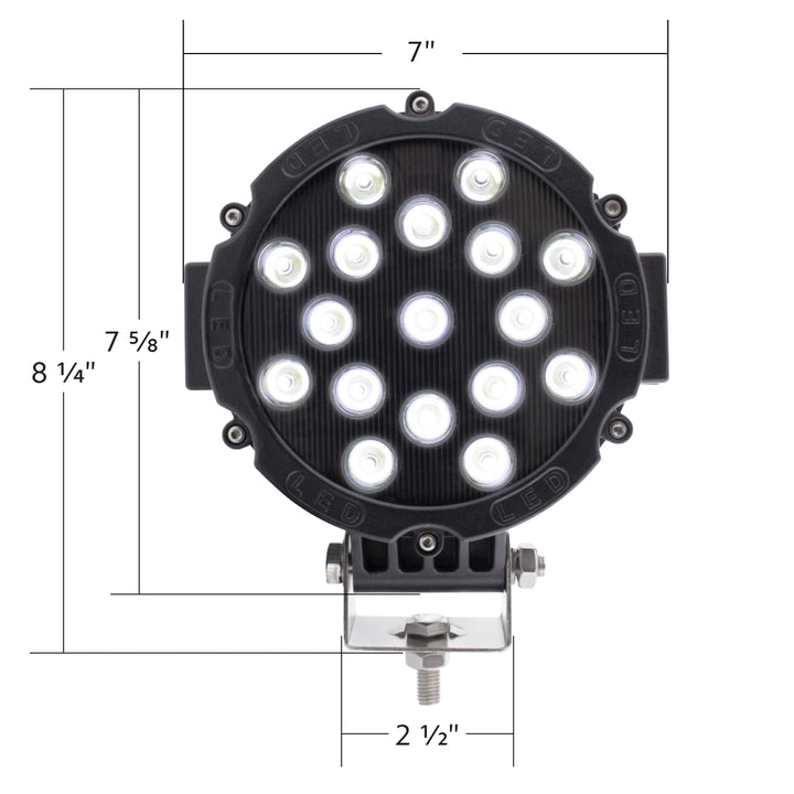 17 High Power LED 7" Spot/Off Road Light