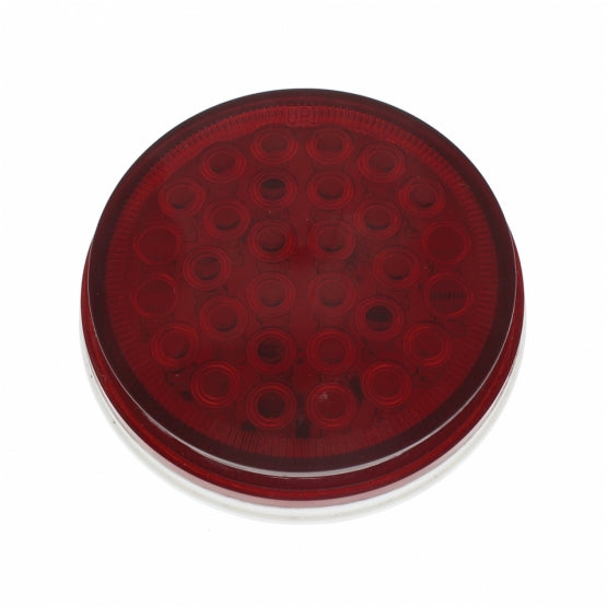 30 LED 4" Round Light (Stop, Turn &amp; Tail) - Red LED/Red Lens (Bulk)