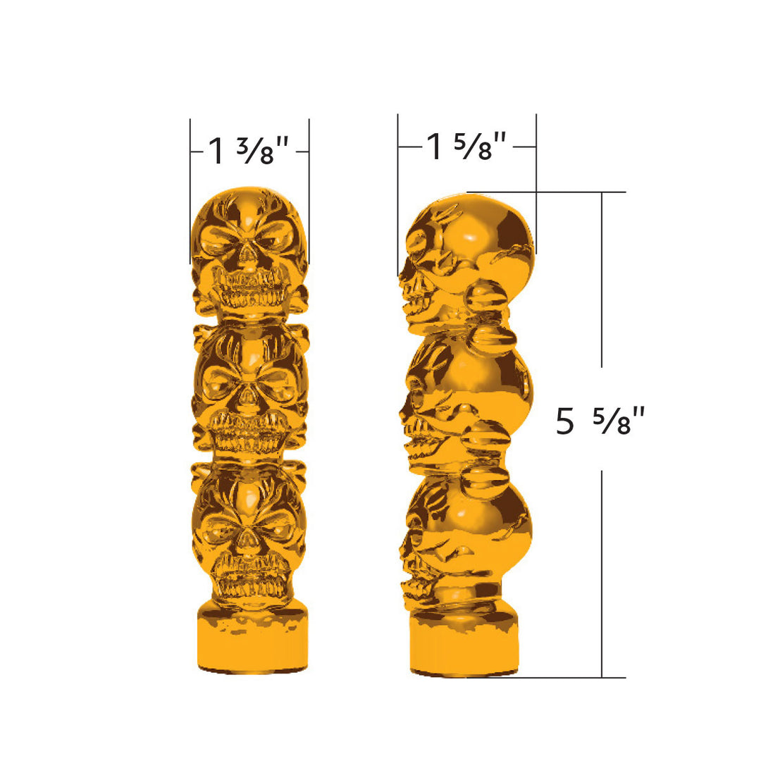 1/2" - 13 Thread-On 3 Skull Candy Color Shift Knob - Electric Yellow