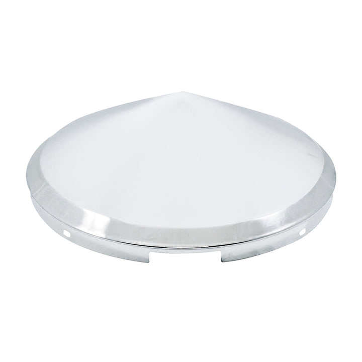 4 Even Notched Chrome Pointed Front Hubcap - 7/16" Lip