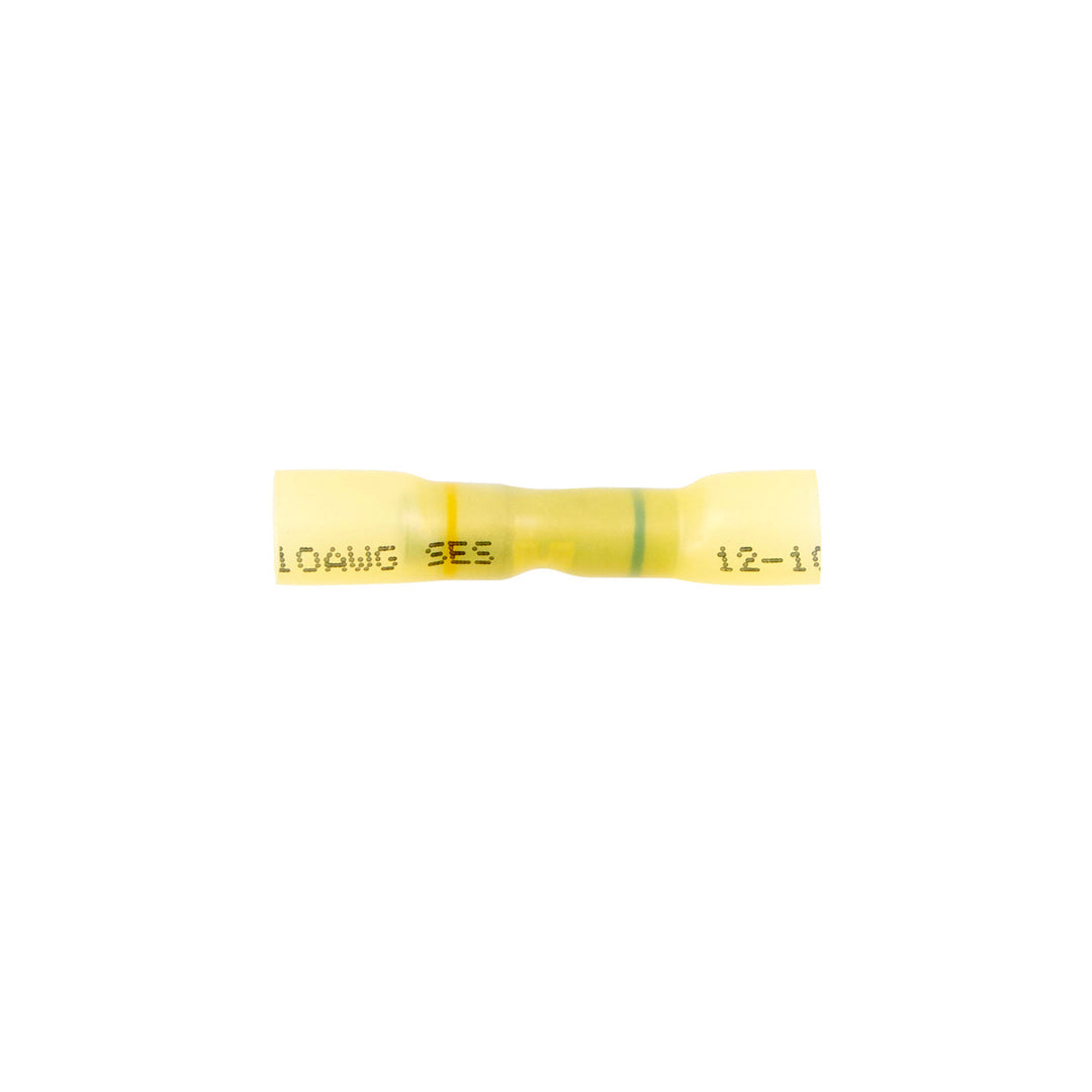 16 - 14 to 12-10 AWG CS Heat Shrink Step - Down Butt Connector - Yellow (10-Pack)