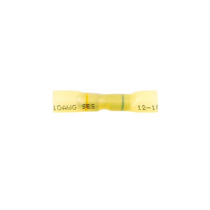 16 - 14 to 12-10 AWG CS Heat Shrink Step - Down Butt Connector - Yellow (10-Pack)