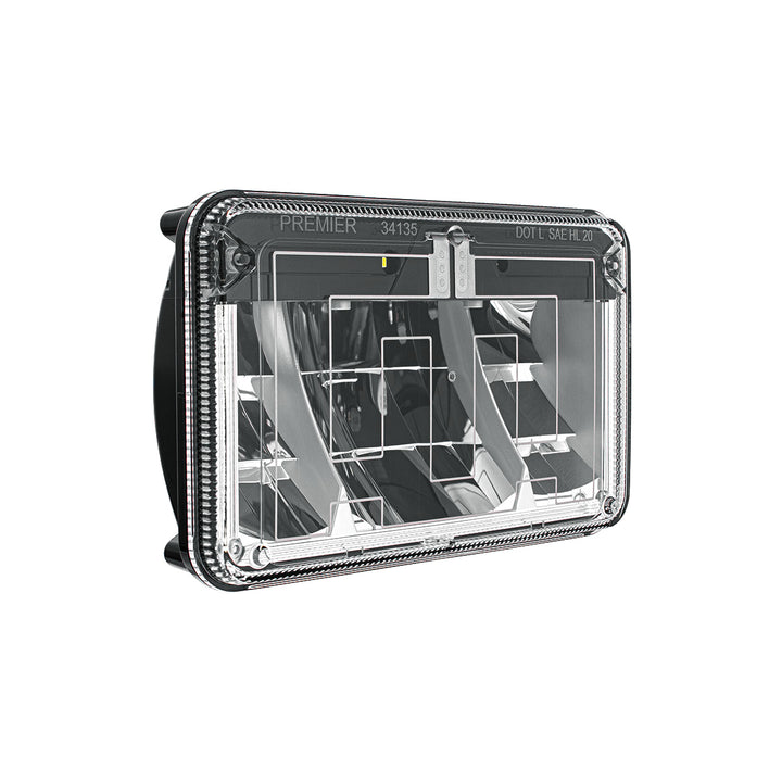 ULTRALIT - Heated 4" x 6" LED Headlight With Polycarbonate Lens &amp; Housing - Low Beam