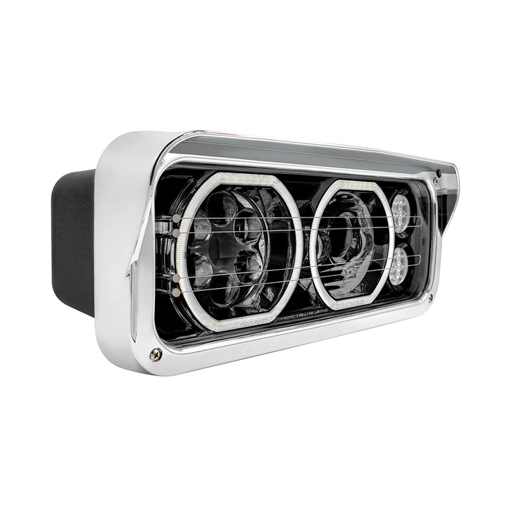 Blackout High Power Heated 10 LED Headlight With LED Turn &amp; DRL - Driver