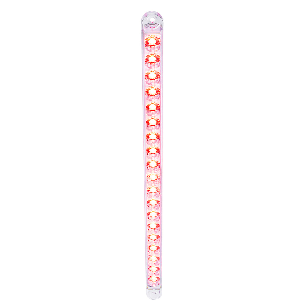 19 LED 12" Reflector Light Bar (Stop, Turn &amp; Tail) - Red LED/Clear Lens (Bulk)