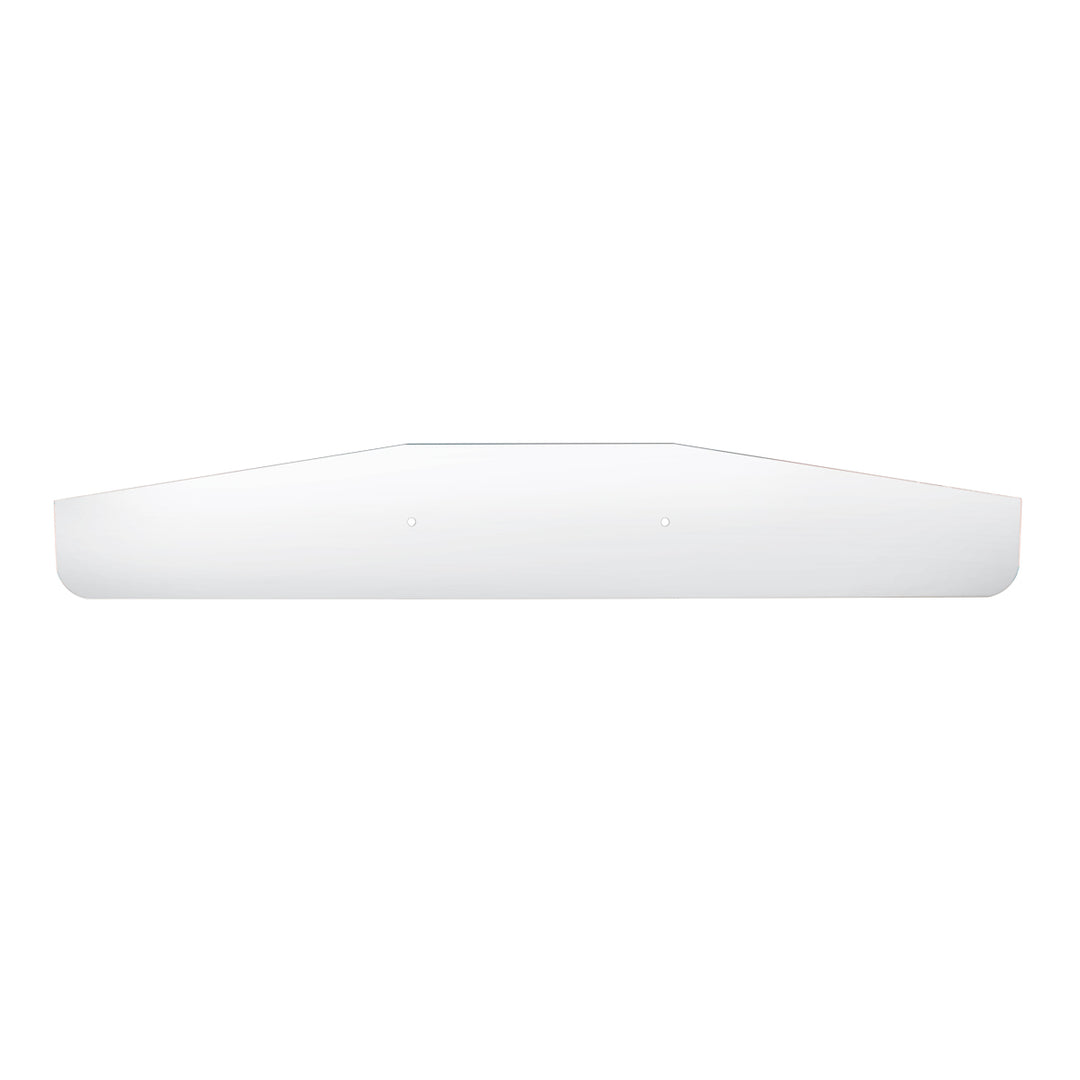 4" x 24" Chrome Bottom Mud Flap Plate With Welded Stud &amp; Oval Emblem Cutout