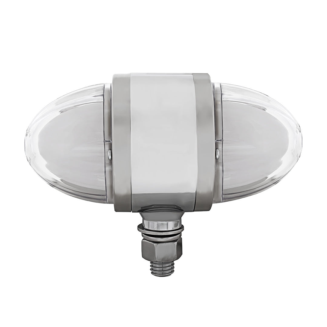 18 LED Dual Function GloLight Double Face Light - Amber &amp; Red LED/Clear Lens