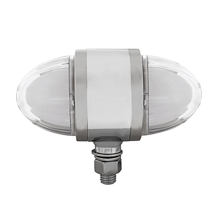 18 LED Dual Function GloLight Double Face Light - Amber &amp; Red LED/Clear Lens