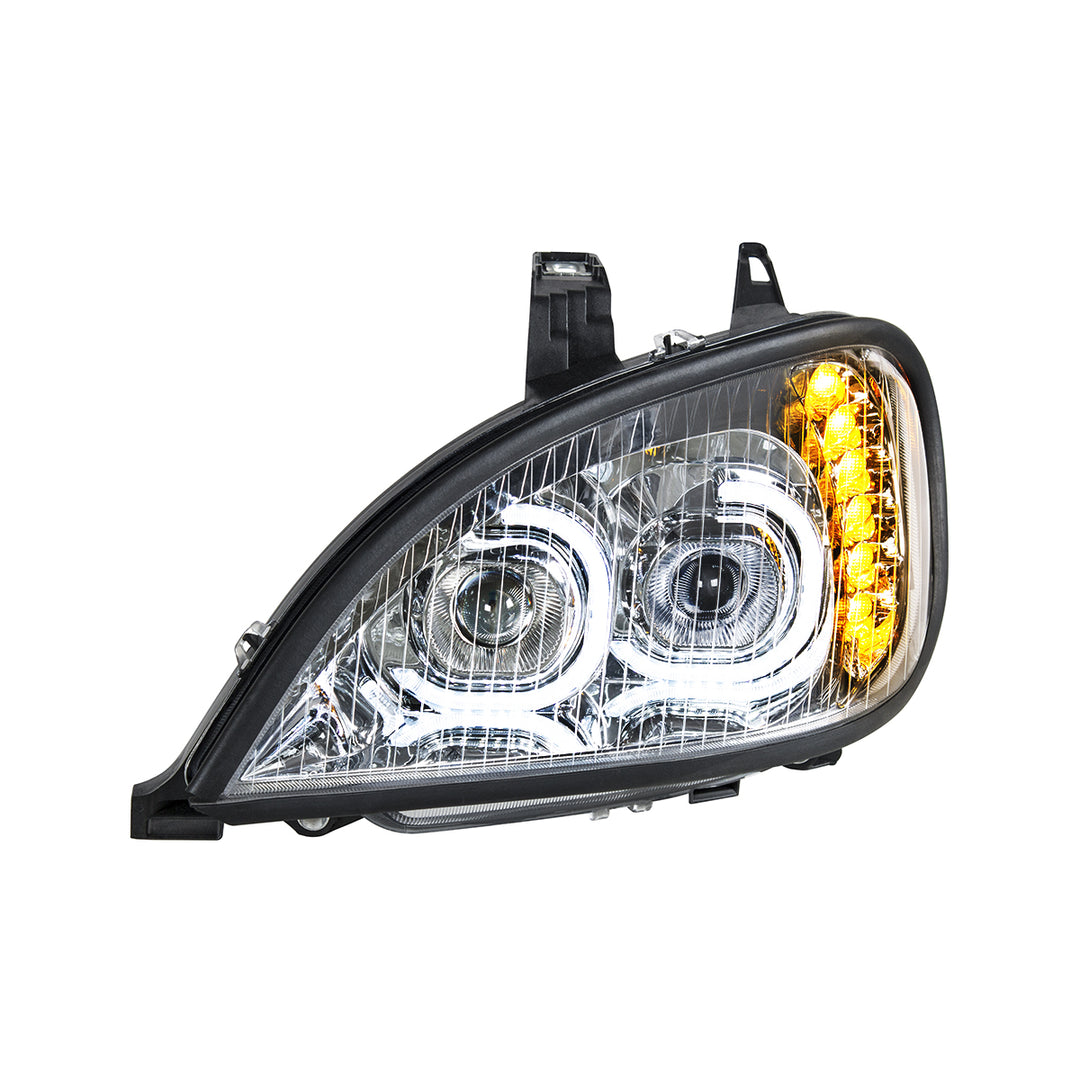 High Power LED Chrome Projection Headlight For 2001-2020 Freightliner Columbia - Driver