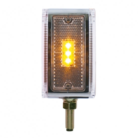 39 LED Reflector Double Face Turn Signal Light (Passenger) - Amber &amp; Red LED/Clear Lens