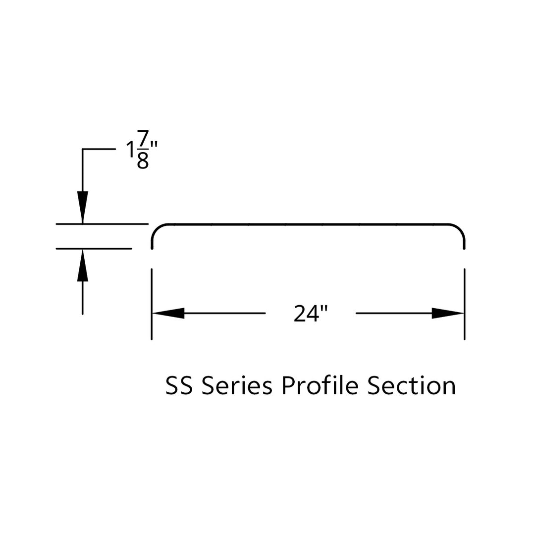 80" 430 Stainless Steel (16ga) Roll Formed Edge Smooth Half Fender - Stainless Steel Series (Pair)