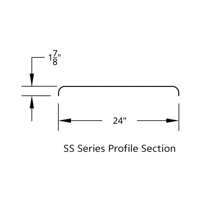 80" 430 Stainless Steel (16ga) Roll Formed Edge Smooth Half Fender - Stainless Steel Series (Pair)