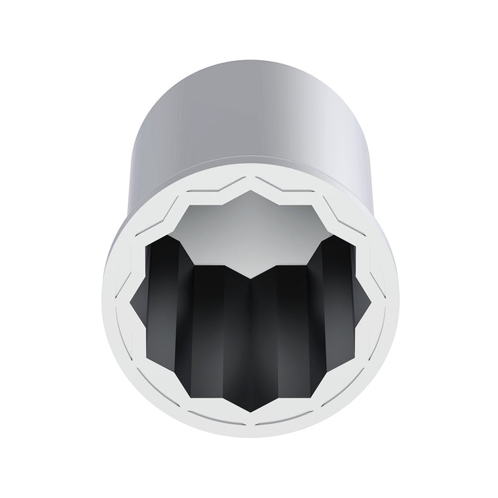 1-1/2" x 3" Chrome Plastic Pointed Nut Covers - Push-On (20-Pack)