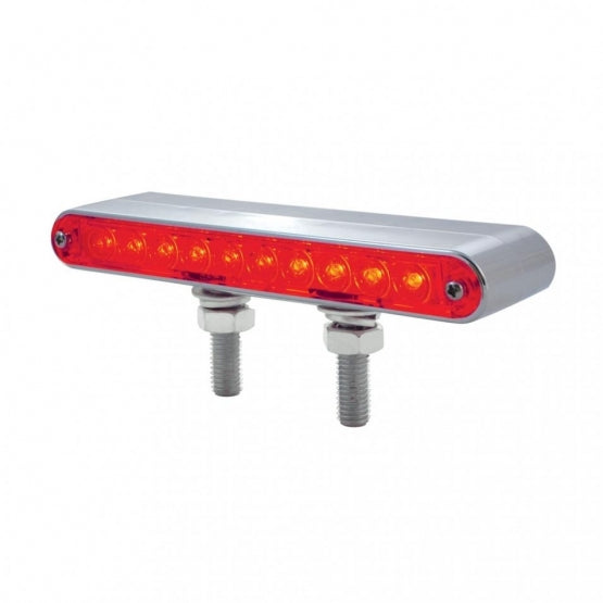 20 LED 6-1/2" Double Face Light Bar - Amber &amp; Red LED/Amber &amp; Red Lens