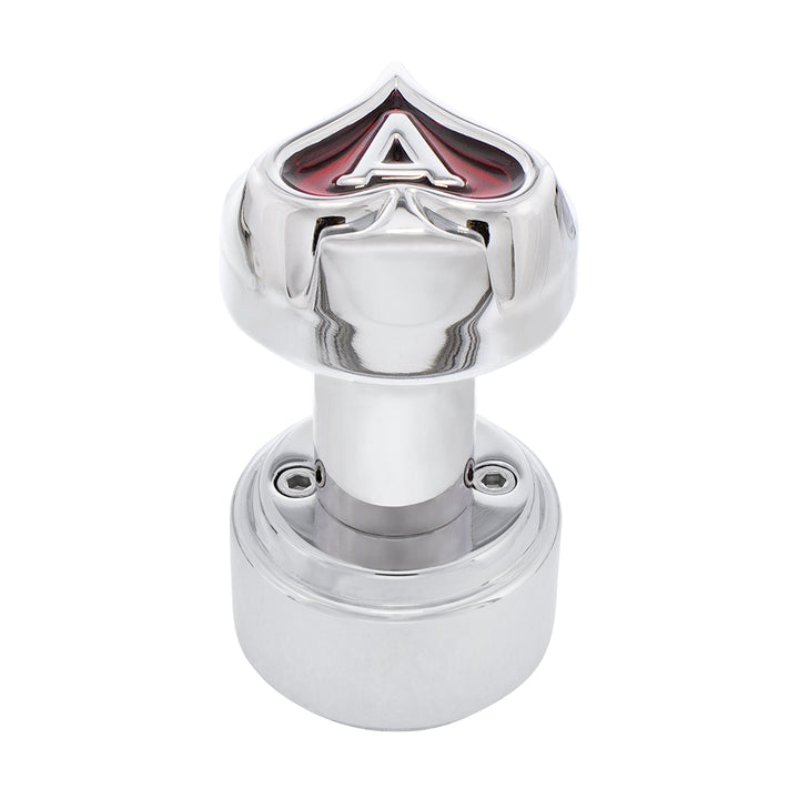 Ace of Spades Thread-On Shift Knob &amp; Adapter For Eaton Fuller Style 9/10 Shifter - Chrome