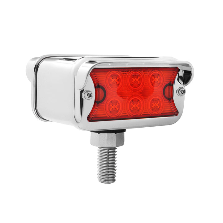 12 LED Dual Function Double Face Light W/Visor - T - Mount - Amber &amp; Red LED/Amber &amp; Red Lens
