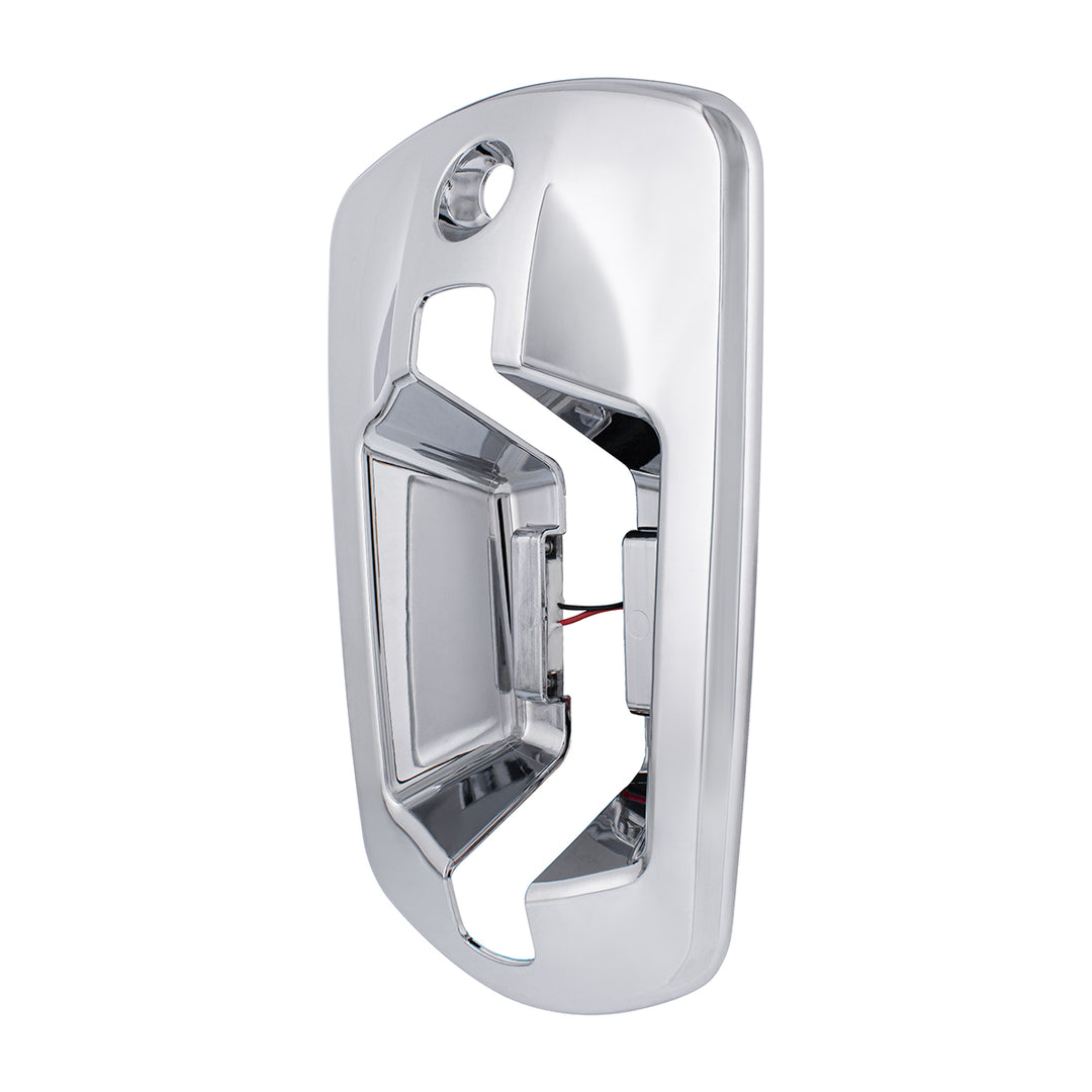 6 LED Chrome Door Handle Cover For 2018-2025 Freightliner Cascadia - Passenger, Red LED