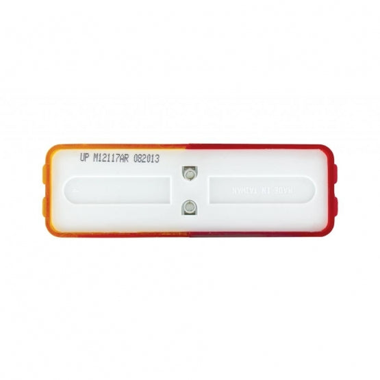 6 LED Rectangular Fender Mount Light (Clearance/Marker) With Amber &amp; Red Lens (Bulk)