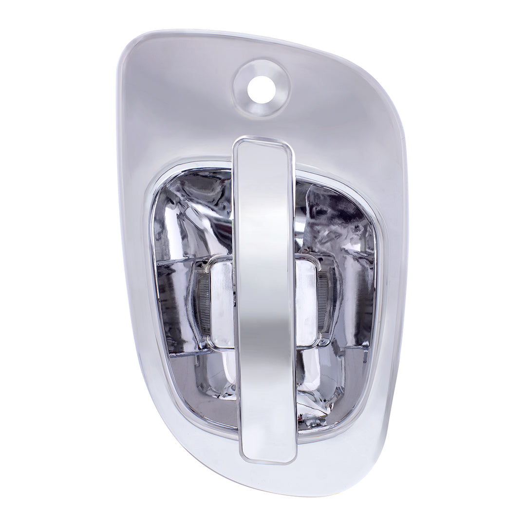 6 Red LED Chrome Door Handle Cover for Freightliner - Passenger