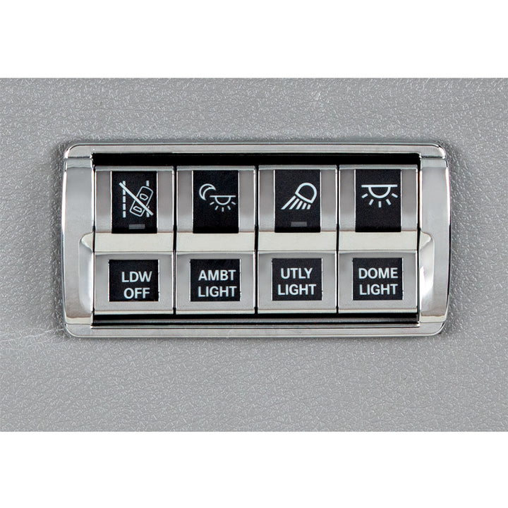 Chrome 4 - Switch Dash Panel Trim For 2018-2025 Freightliner Cascadia
