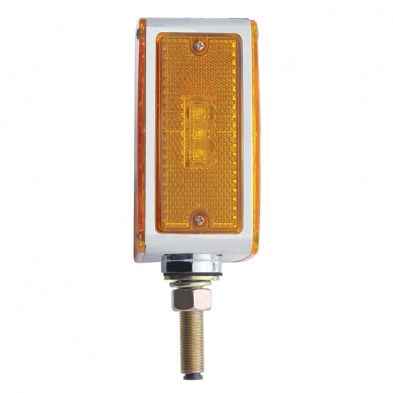 45 LED Single Stud Double Face Turn Signal Light - Amber LED/Amber Lens