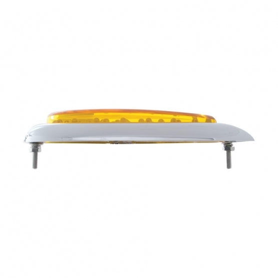 39 LED "Teardrop" Turn Signal Light With Bezel - Amber LED/Amber Lens
