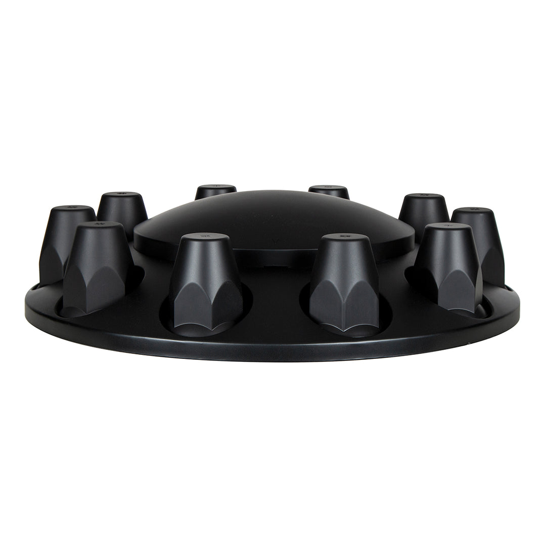 Dome Axle Cover Combo Kit With 33mm Standard Thread-On Nut Covers &amp; Nut Cover Tool - Matte Black