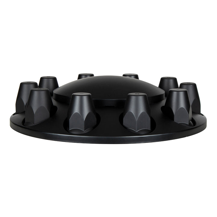 Dome Axle Cover Combo Kit With 33mm Standard Thread-On Nut Covers &amp; Nut Cover Tool - Matte Black