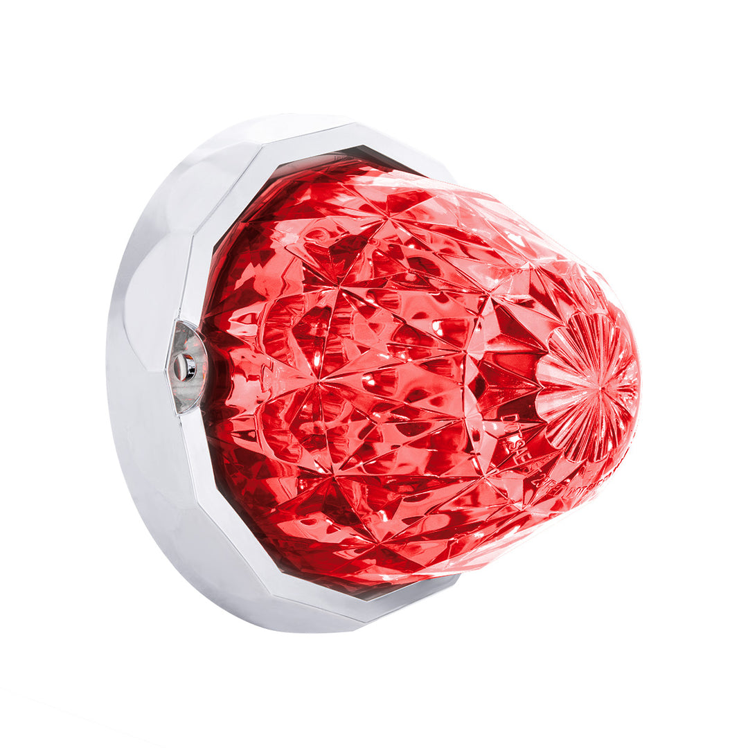 19 LED Dual Function Crystal Watermelon Light Kit With Bezel - Red LED/Clear Lens