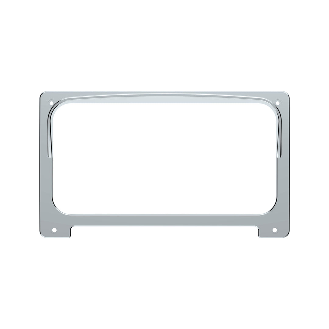 Chrome Plastic Center Gauge Cluster Bezel With Visor For 2001-2016 Freightliner Columbia