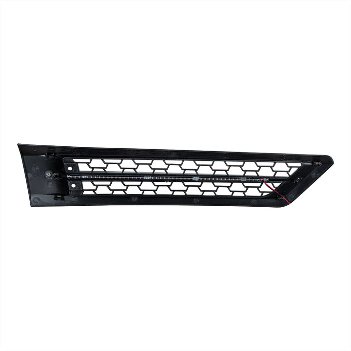 Hood Air Intake Grille With Blue LED For 2018-2024 Freightliner Cascadia 126 - Driver