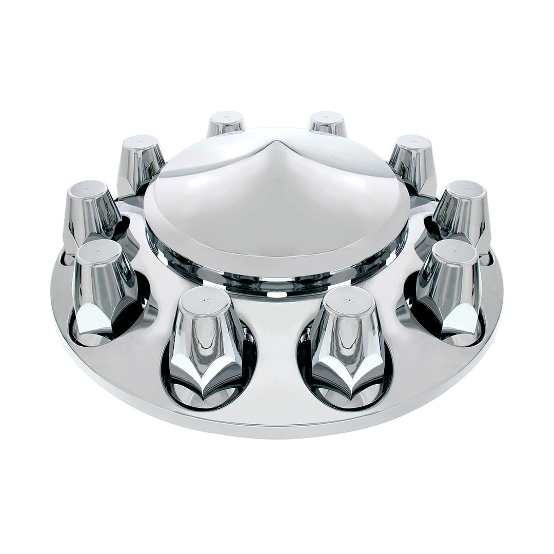 Pointed Front Axle Cover With 33mm Standard Thread-On Nut Covers - Chrome