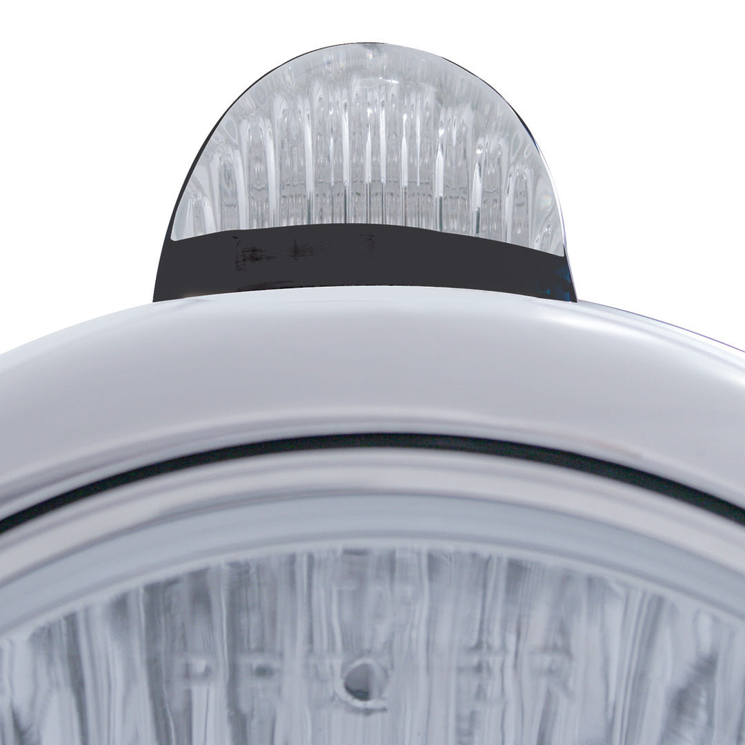Black Guide 682-C Headlight H4 &amp; Dual Mode LED Signal - Clear Lens