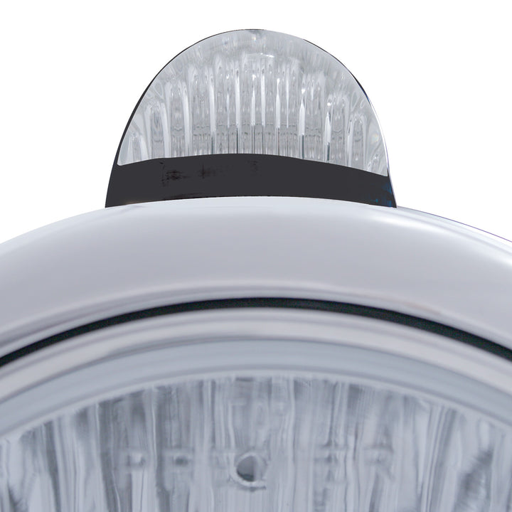 Black Guide 682-C Headlight H4 &amp; Dual Mode LED Signal - Clear Lens