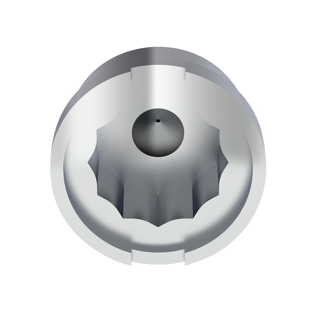 3/4" x 7/8" Chrome Plastic Pointed Nut Covers - Push-On (Color Box of 10)