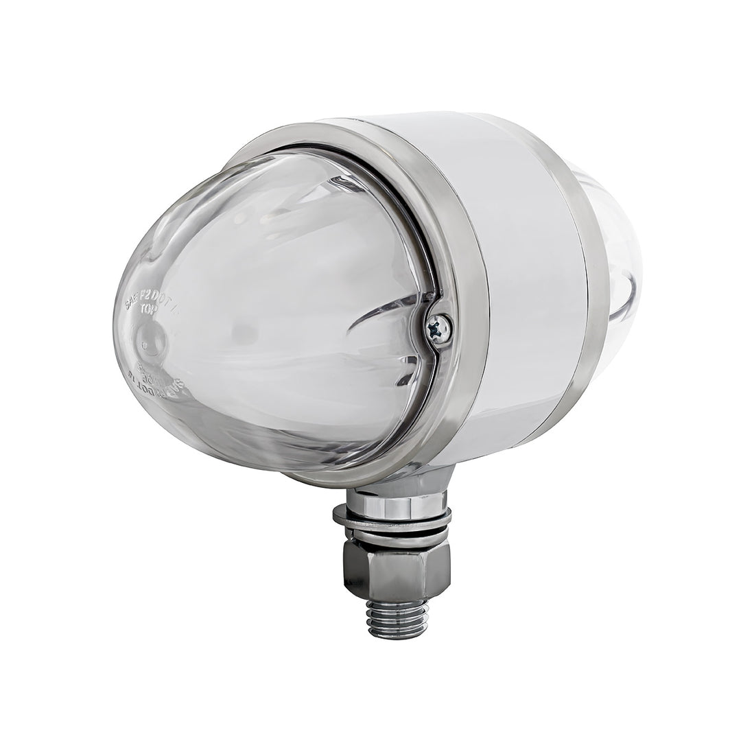 18 LED Dual Function GloLight Double Face Light - Amber &amp; Red LED/Clear Lens