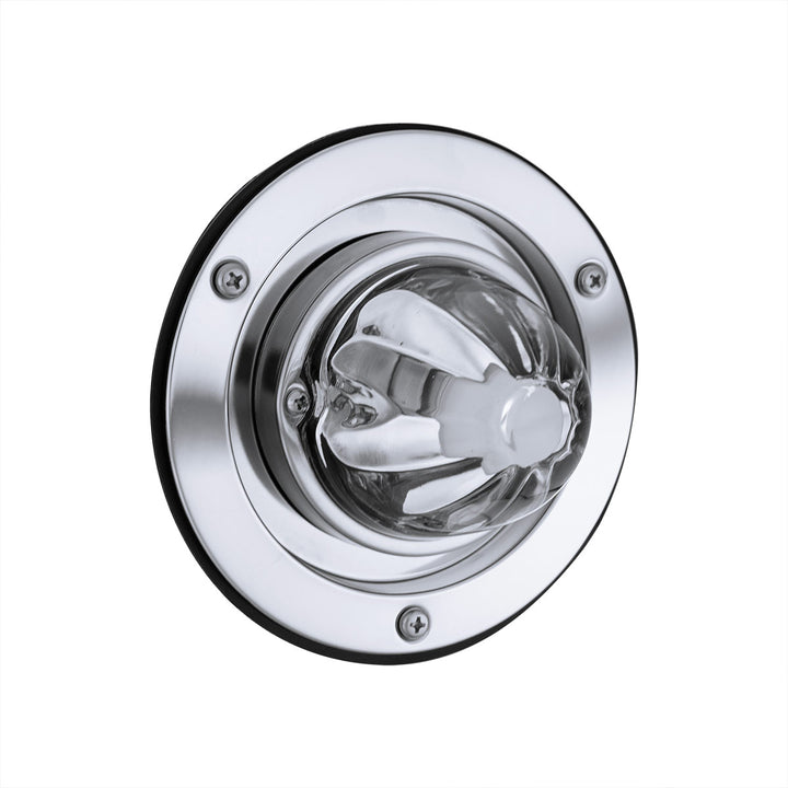 Dual Function Glass Watermelon Sleeper Bunk Kit With 304 Stainless Steel Bezel &amp; LED Bulb - Clear Lens/White LED