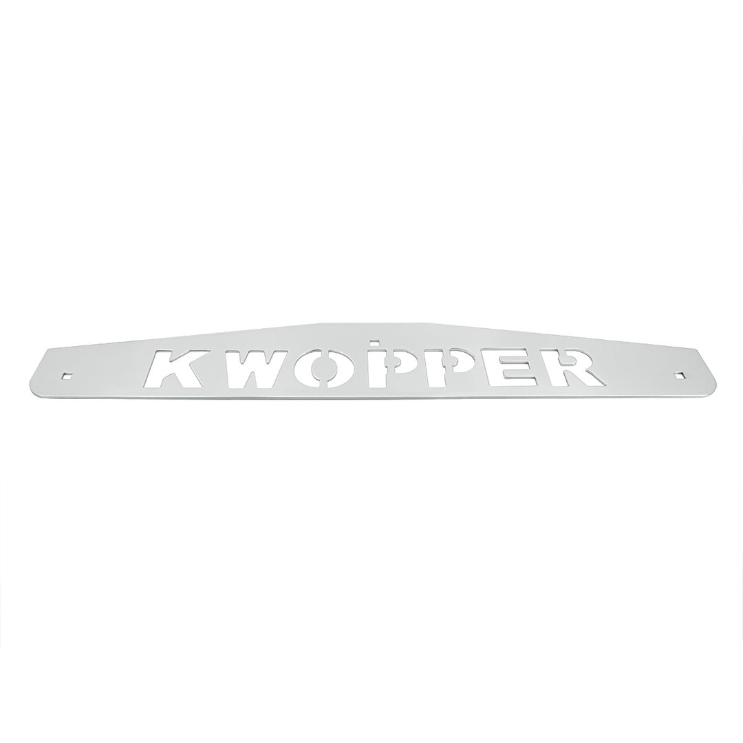 4" x 24" Chrome Kwopper Bottom Mud Flap Plate - Bolt Thru
