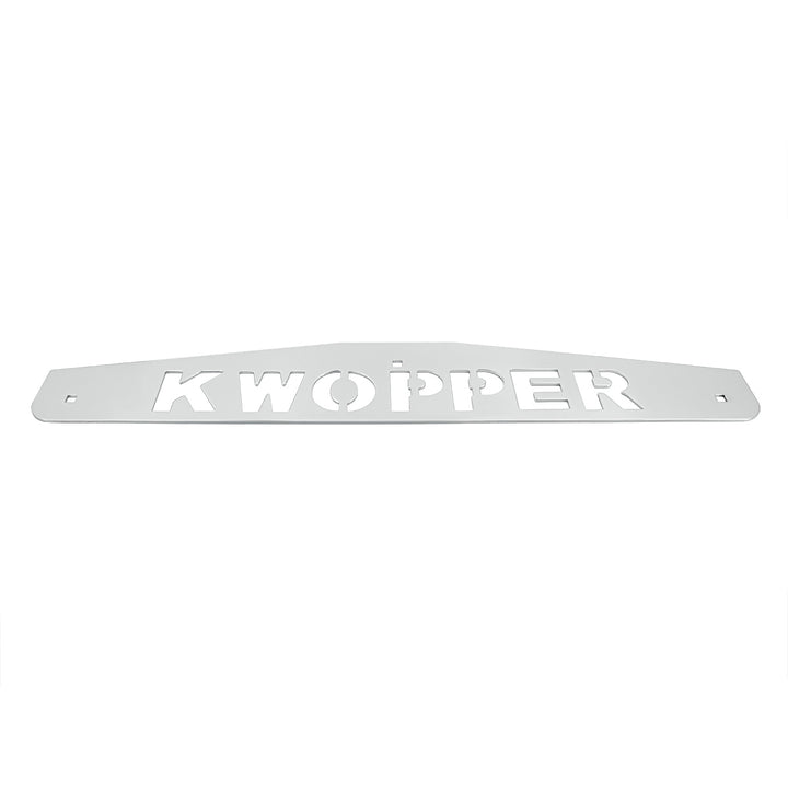 4" x 24" Chrome Kwopper Bottom Mud Flap Plate - Bolt Thru