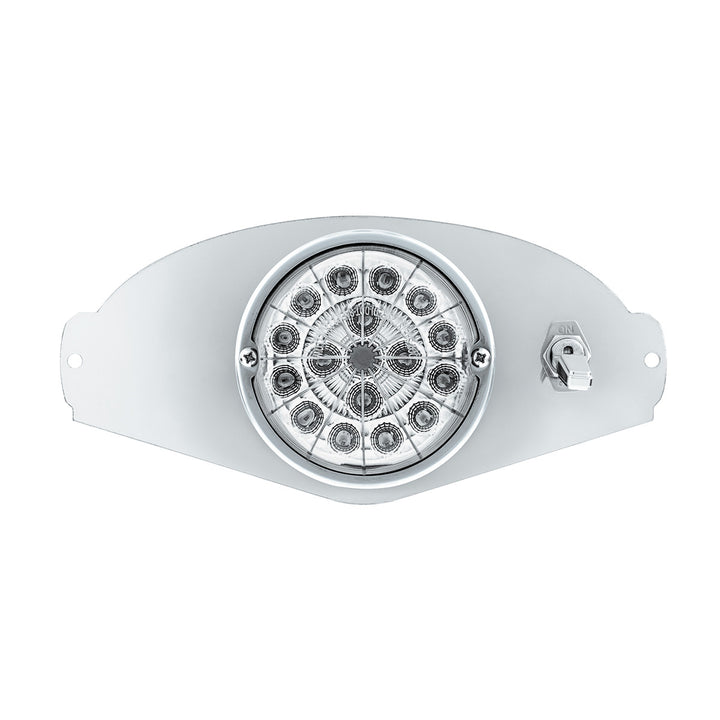 304 Stainless Steel Above Door Dome Light Kit W/ 17 LED Double Fury Watermelon For 2008-2017 FL Cascadia - Amber &amp; Red LED