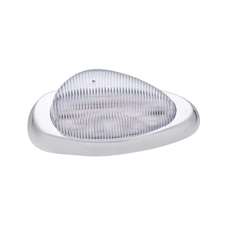 15 LED Sleeper Light With Bezel For Freightliner (Clearance/Marker) - Amber LED/Clear Lens (Pair)