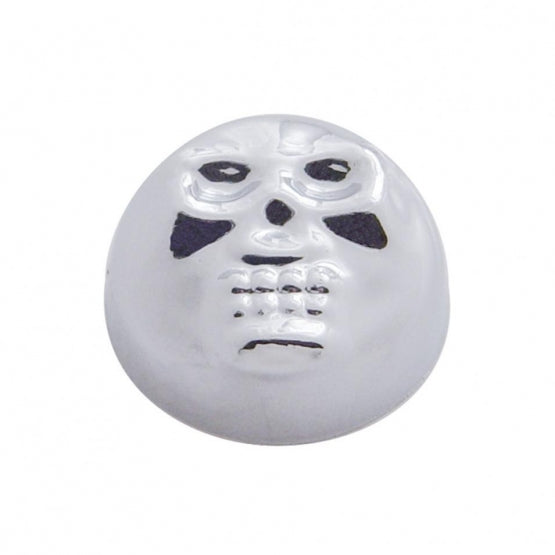 Chrome Plastic Skull Snap-On Cap For 1/4" Screws (10-Pack)