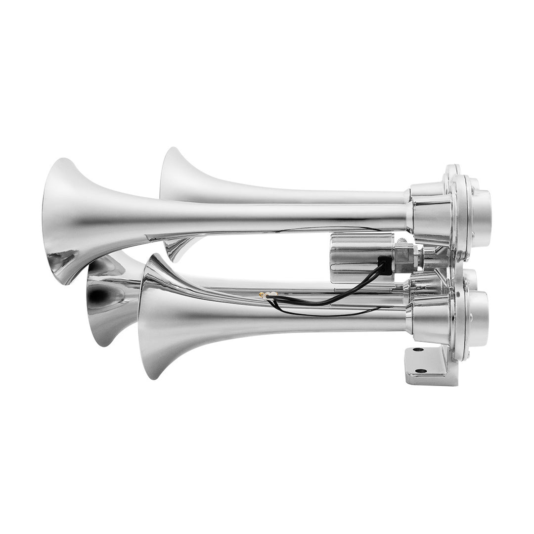 4 Trumpet Mini Train Horn - Chrome
