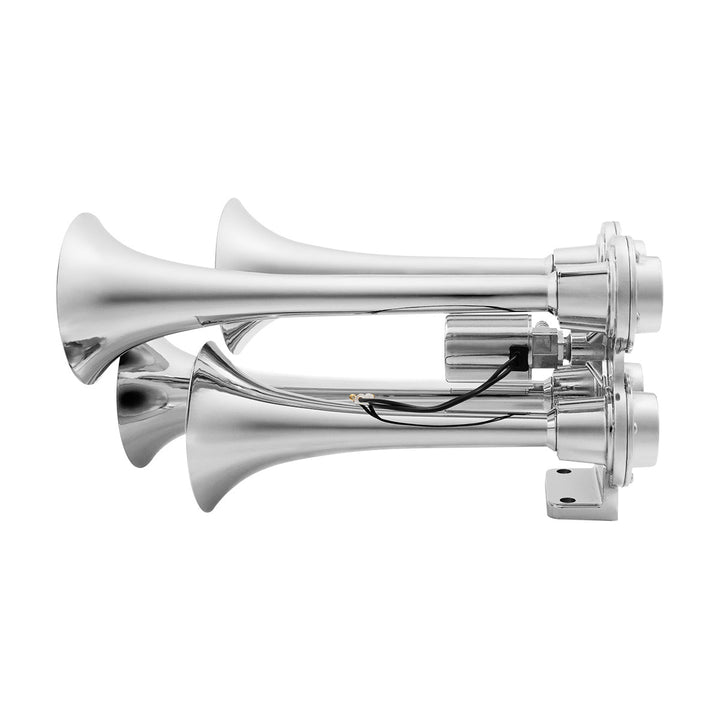 4 Trumpet Mini Train Horn - Chrome