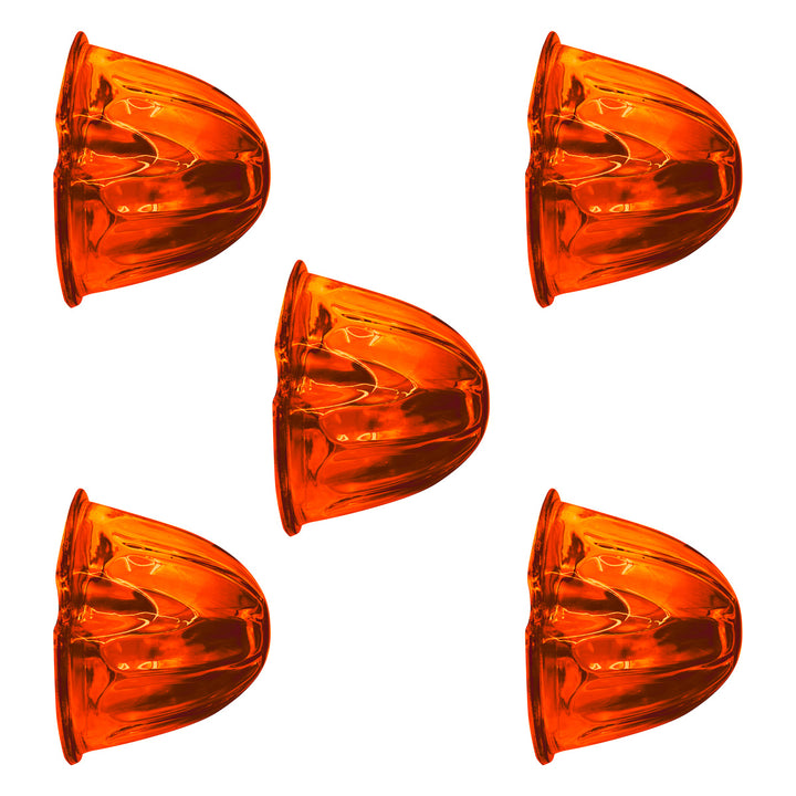 Watermelon Glass Marker Light Lens - Dark Amber (5 Pcs)