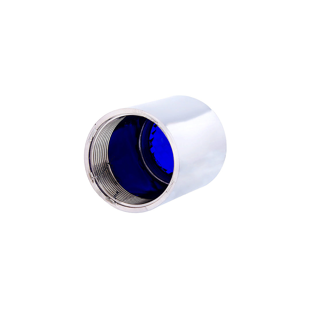 Dome Lens Bumper Guide Top With Chrome Base - Blue (2-Pack)