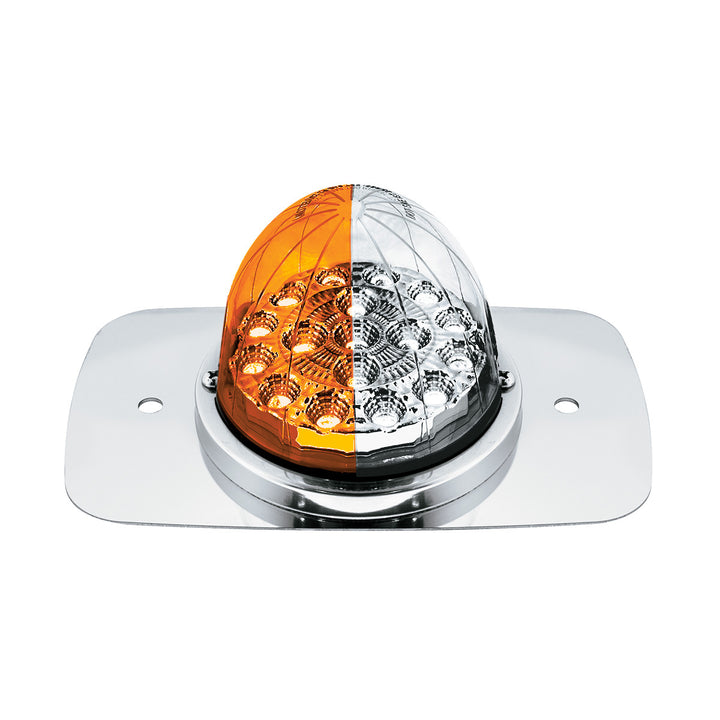 304 Stainless Steel Turn Signal Light Kit W/ 17 LED Double Fury Watermelon For 2008-2017 FL Cascadia - Amber &amp; White LED